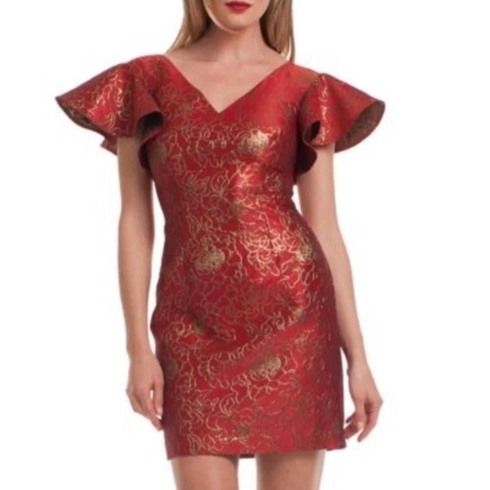 Trina Turk Shaken Not Stirred Jaquard Dress